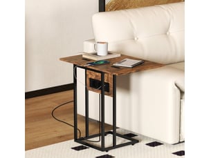 Table basse rectangulaire coloris marron FLORAGRACE - 29 cmx39 cm