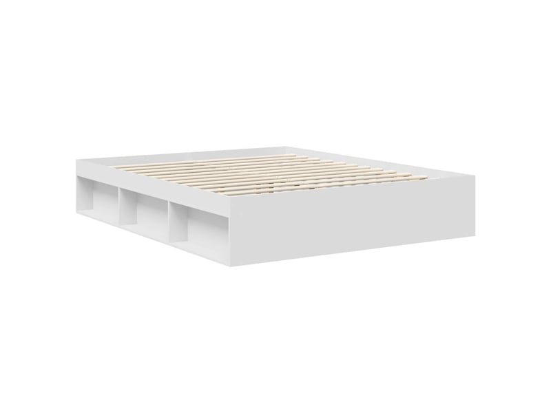  Lit double- lit adulte -  cadre de lit blanc 160 x 200 cm bois de pin massif  - Conforama D