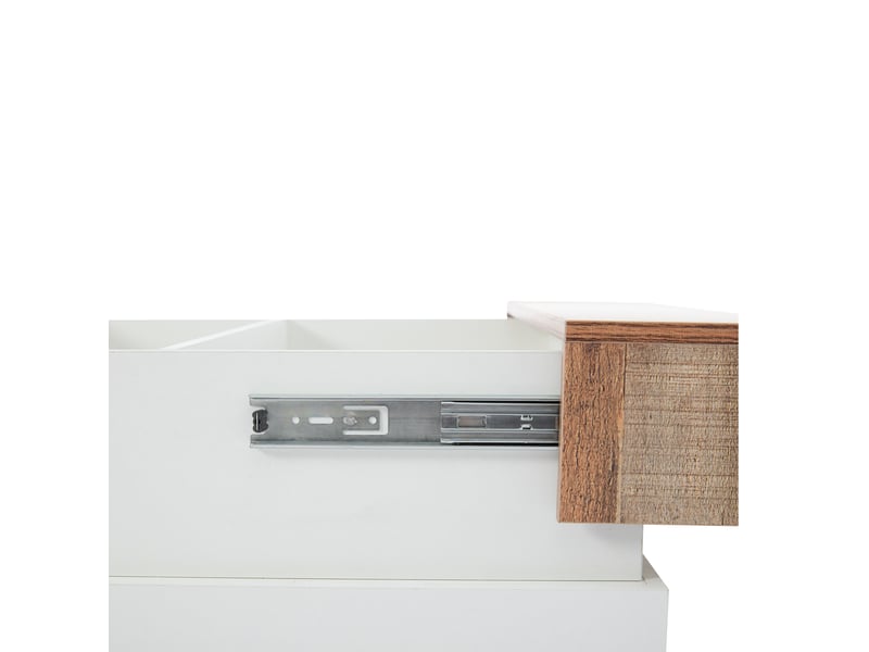  Table basse extensible avec 2 compartiments pour salon en panneaux de particules 70×70×39 cm blanche  - Conforama D