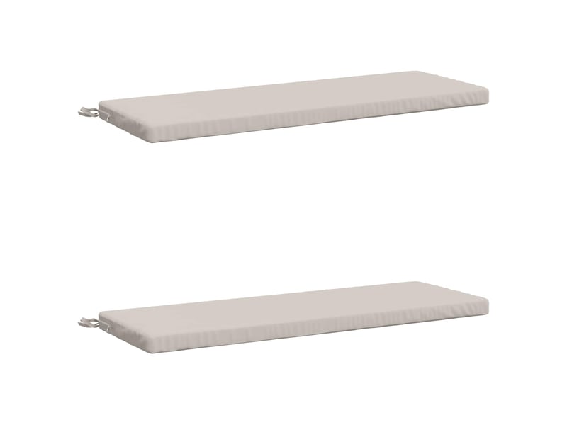 Lot de 2 coussins de banc, coussins d'assise soest 100 % polyester blanc cf57045 - Conforama A