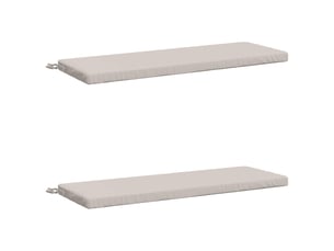 Lot de 2 coussins de banc, coussins d'assise soest 100 % polyester blanc cf57045