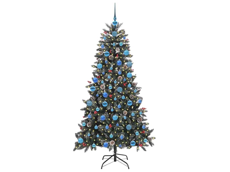  Sapin de noël - arbre de noël artificiel vert 180 cm pvc, plastique et acier  - Conforama C