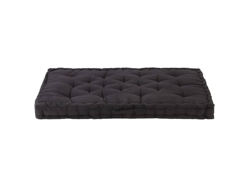  Coussin de canapé palette 100 % coton 120x80x10 cm noir dec021808  - Conforama D