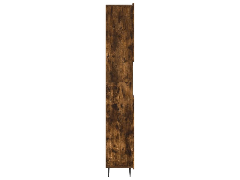  Colonne de salle de bain avec étagère ouverte zwolle chêne fumé  - Conforama E
