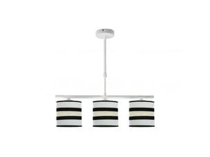 Lampe de plafond fabrilamp karla blancbeige 3 x e14 hauteur réglable 44-61 cm 55x14 cm