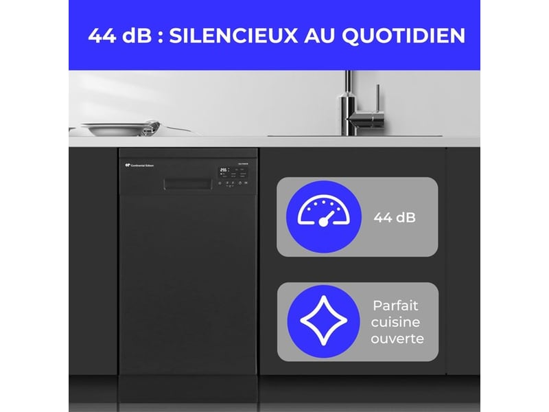  Lave-vaisselle pose libre slim 10 couverts celv1044cb noir moteur induction 44 db CELV1044CB - Conforama B