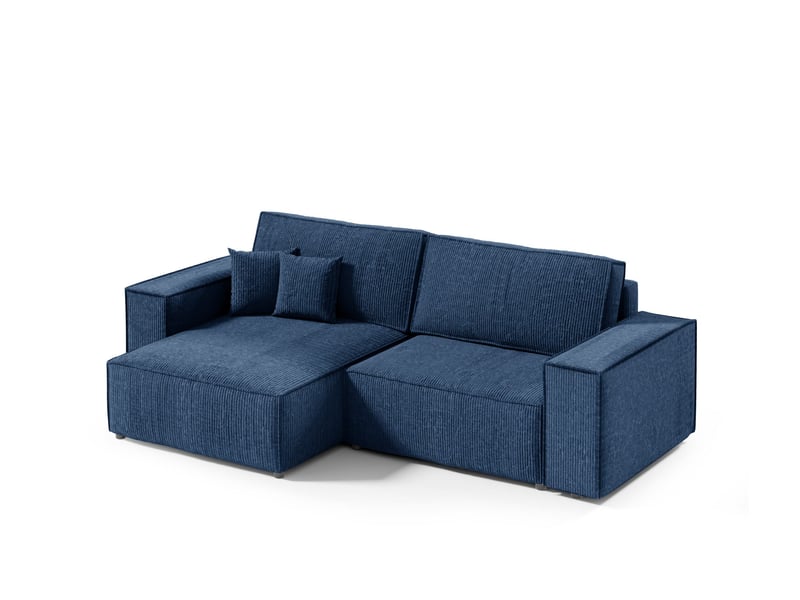  Canapé d'angle convertible mille mini bleu  - Conforama A