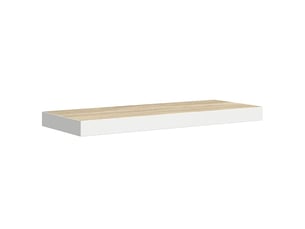 Étagère flottante, étagère murale chêne et blanc 60x23,5x3,8 cm mdf cf42294