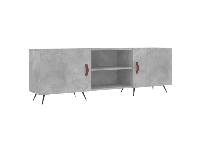  Meuble tv - banc tv - meuble de rangement gris béton 150x30x50 cm bois d'ingénierie  - Conforama A