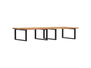 Étagère de vasque | étagère murale acier et bois massif d'acacia shl4638