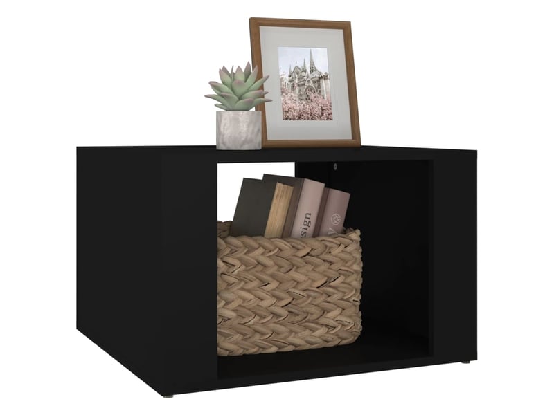  Table de chevet - cabinet de chevet - table de nuit noir 57x55x36 cm bois d’ingénierie  - Conforama C