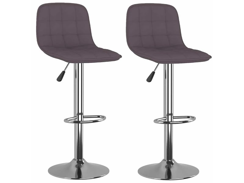  Lot de 2 tabouret de bar, chaise de bar taupe tissu shl8077  - Conforama A