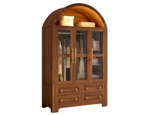 Armoire    4 tiroir(s) <strong></strong> <strong>CozyNest</strong> coloris bois foncé largeur 110 cm