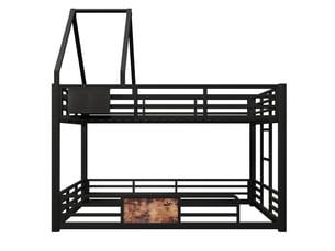 Lit mezzanine 140x200 cm WISHDOR coloris noir