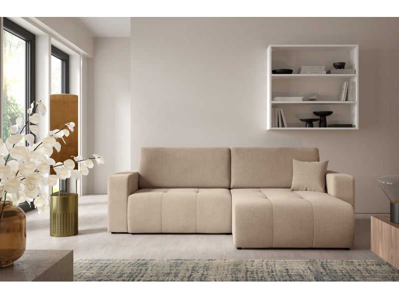 Canapé d'angle convertible molinio l marron - Conforama B