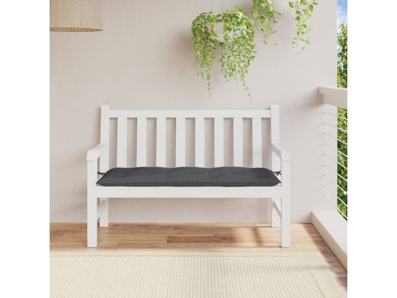  Coussin de banc de jardin, coussin d'assise anthracite mélangé 120x50x7 cm tissu cf52645  - Conforama C
