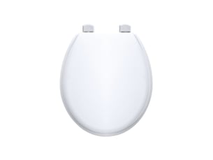 Abattant wc double tradition en hêtre blanc alvéolé avec charnières inox ouverture 180°