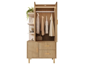 Armoire 1 porte(s) 2 tiroir(s) CozyNest coloris bicolore largeur 80 cm