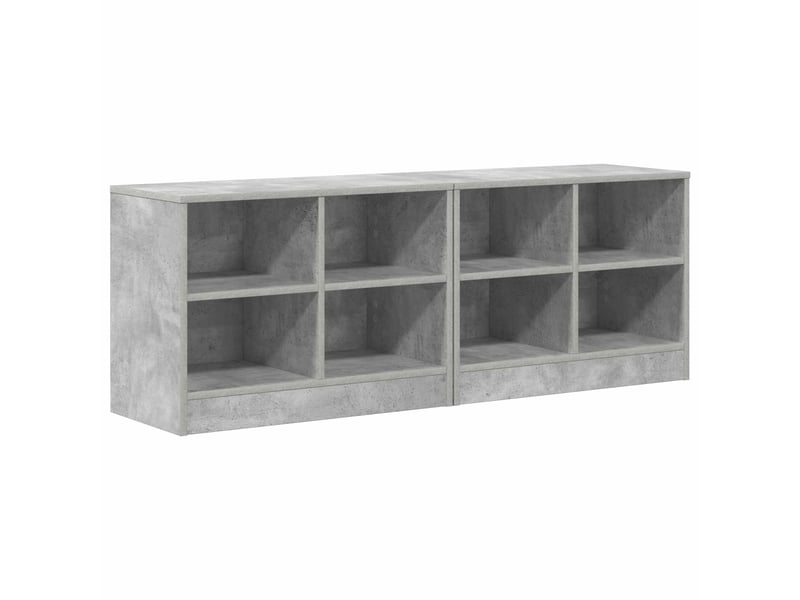  Armoire de lit avec étagère 2 pièces gris béton 66x33x48 cm  - Conforama A