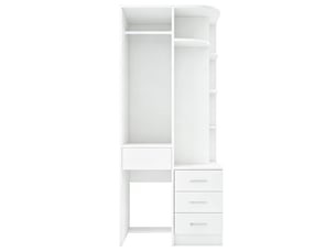 Armoire penderie avec tringle, étagères et tiroirs 70 x 55 x 175 cm