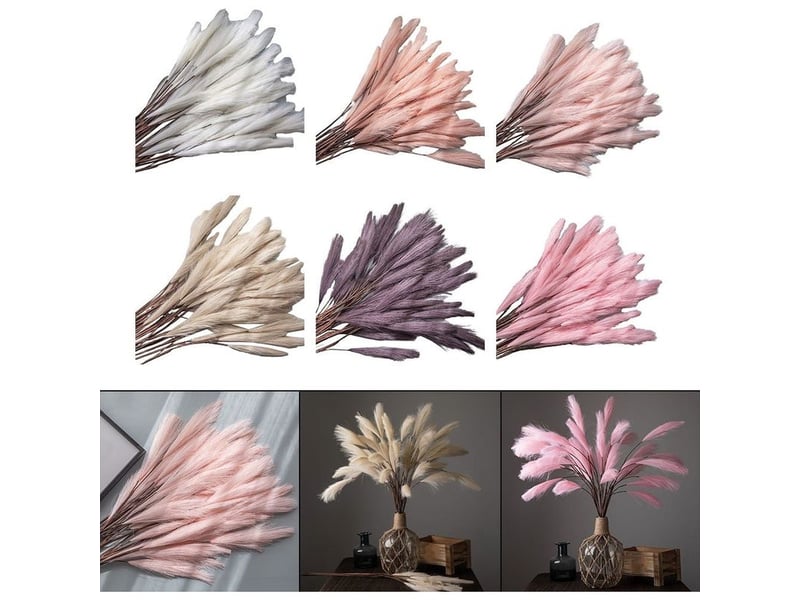  Plante artificielle - roseau pampas - hauteur 80 cm - tête fleurie 18 cm - pour décoration intérieure bureau mariage - 1 pièce  - Conforama D