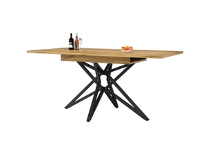 Table extensible 6 à 8 personnes avec rallonge pour salle à manger en mdf 120160×80×76 cm noyer