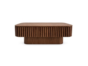 Table basse rectangulaire coloris bois foncé   - 60 cmx98 cm