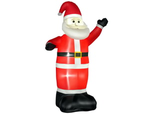 Père noël gonflable de 248 cm, décoration de noël extérieure avec lumières led, gonfleur et accessoires de montage