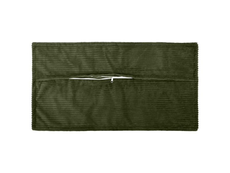  Lot de 2 housses de coussin houten vert 40 x 80 cm velours côtelé cf49383  - Conforama C
