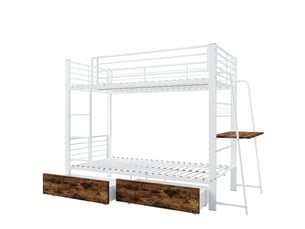 Lit superposé 90x200 cm <strong>OOIILLEE</strong> <strong></strong> coloris blanc