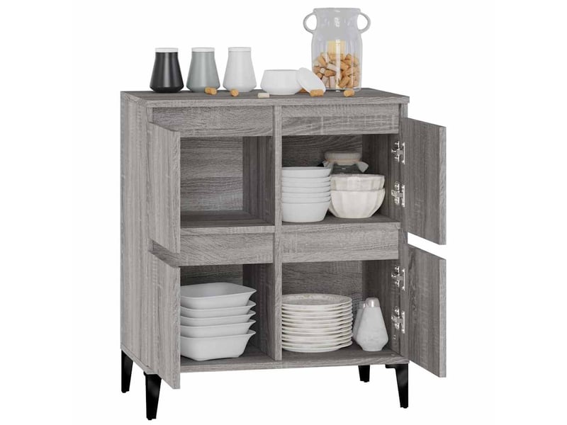  Buffet - bahut - meuble de rangement sonoma gris 60x35x70 cm bois d'ingénierie  - Conforama E