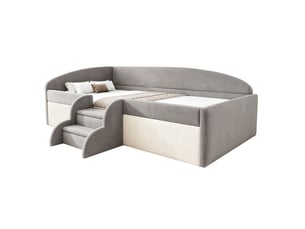 Lit simple 90x190 cm WISHDOR   coloris gris