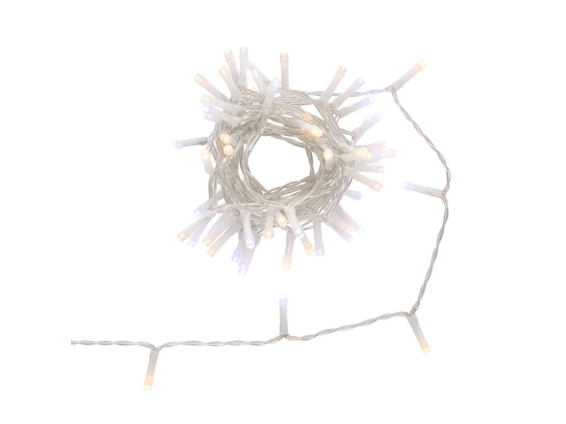  Guirlande lumineuse d'extérieur 5 m 67 led blanc froid et blanc chaud fil transparent 13 fonctions avec minuteur sur secteur  - Conforama B