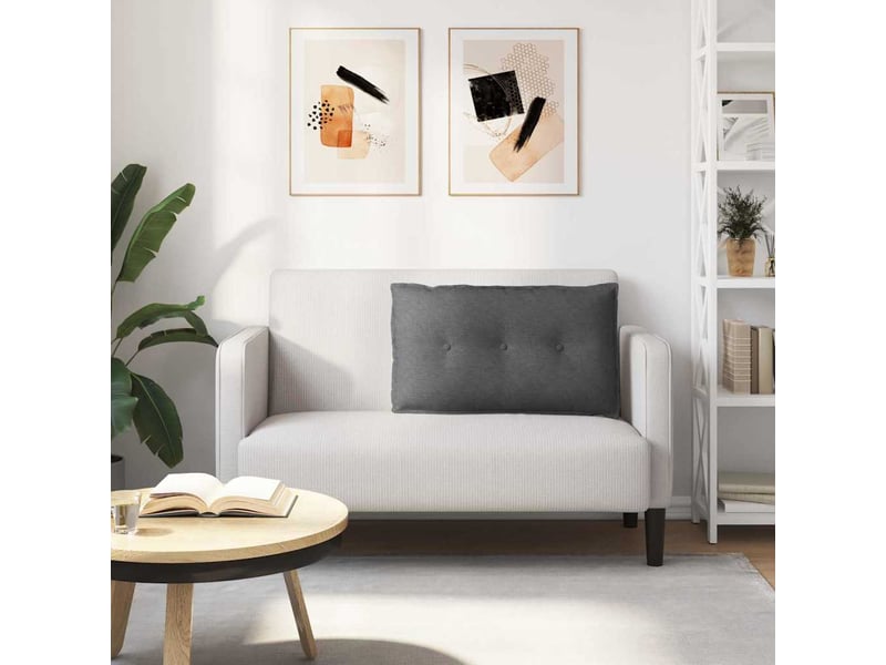  Coussin de dos, coussin de dossier gris foncé 80 x 50 cm tissu en velours côtelé cf54732  - Conforama D