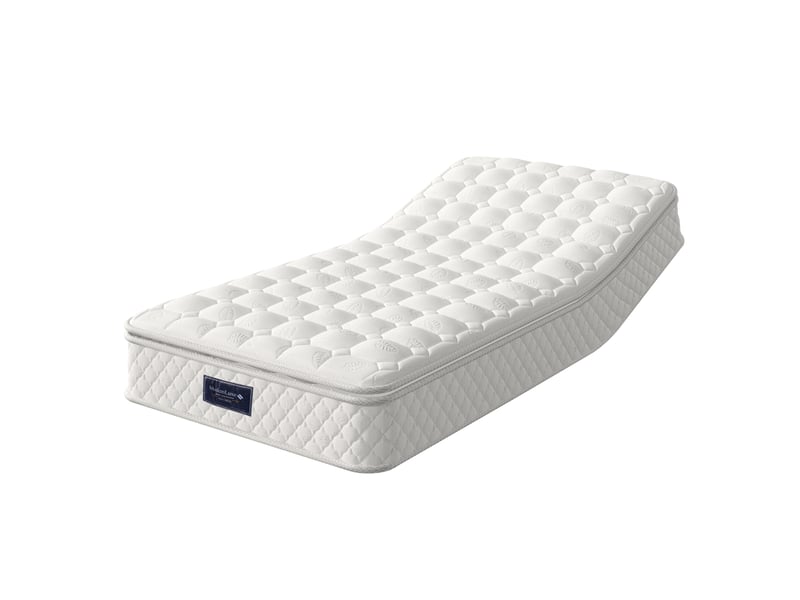  Matelas 90x200 cm à ressorts ensachés et mousse, 7 zones, ferme h3, blanc  - Conforama B