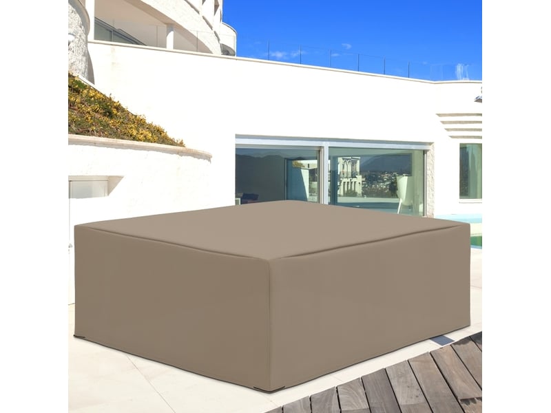 Housse de protection pour mobilier de jardin 275x205x90 cm – beige – imperméable, anti-uv et pliable - Conforama B
