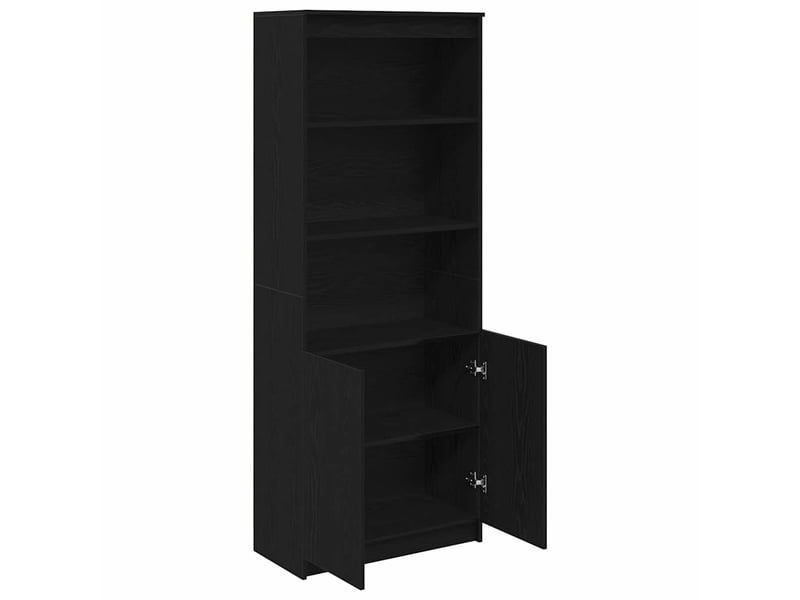  Buffet haut - bahut - meuble de rangement chêne noir 70x35x180 cm bois d'ingénierie  - Conforama E
