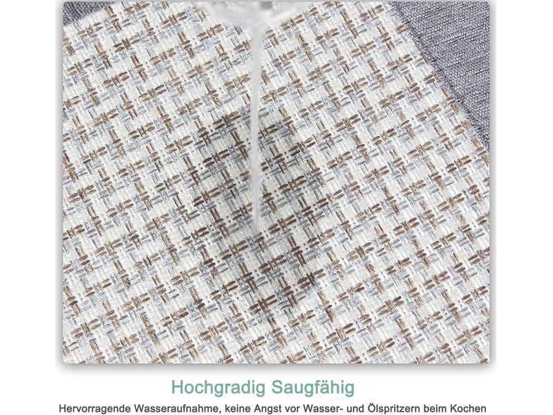  Tapis de cuisine devant évier 50x80 cm – antidérapant et lavable, gris  - Conforama E