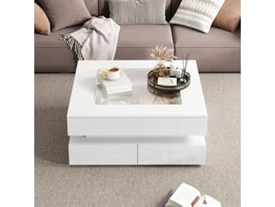 Table basse coloris blanc <strong></strong> <strong></strong>