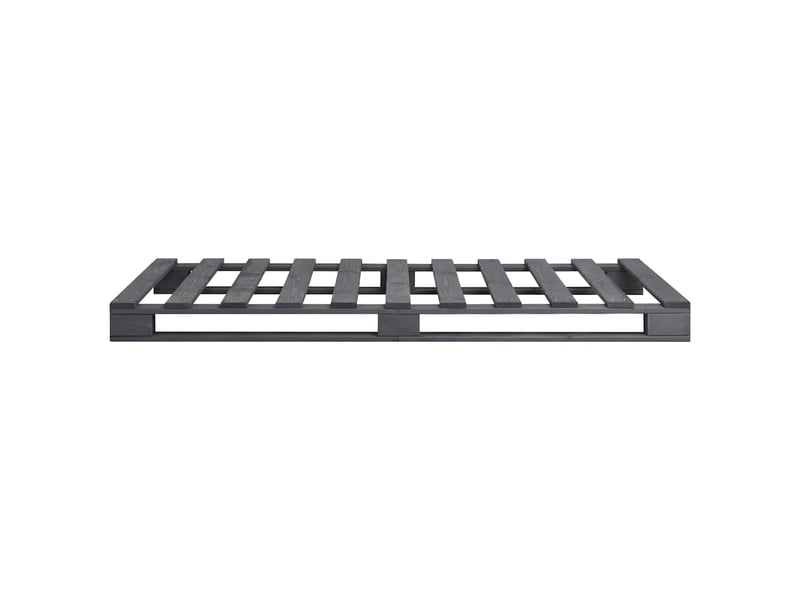  Lit simple- lit adulte -  cadre de lit de palette gris bois de pin massif 90x200 cm  - Conforama C