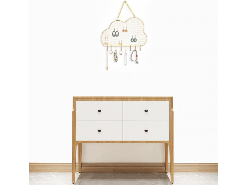  (nuages)organiseur de bijoux suspendu, présentoir mural en métal pour boucles d'oreilles et colliers,cadeau pour les s et les femmes  - Conforama C