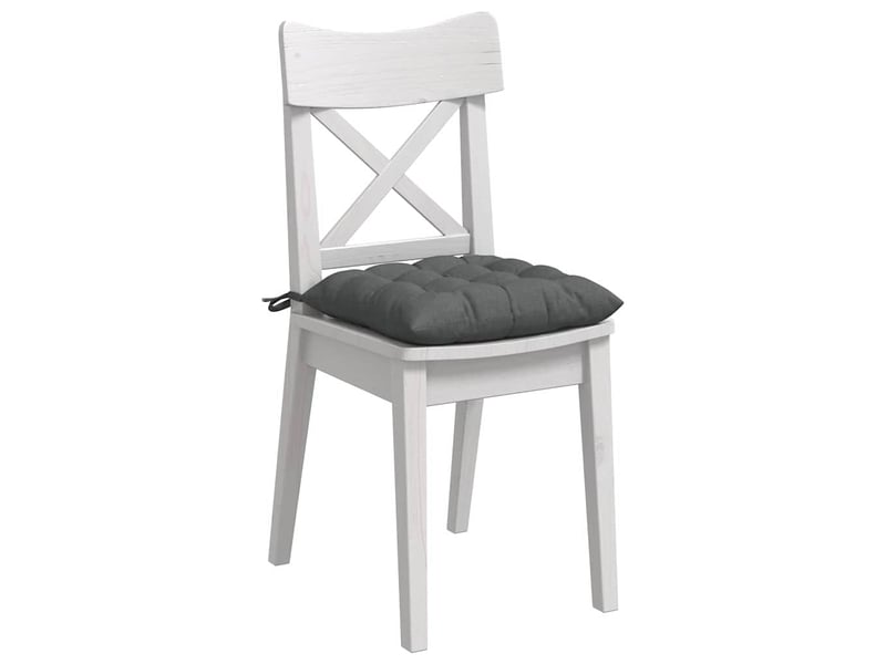  Lot de 4 coussins de siège, coussins décoratifs tissu gris foncé 40 x 40 x 6 cm cf60010  - Conforama C
