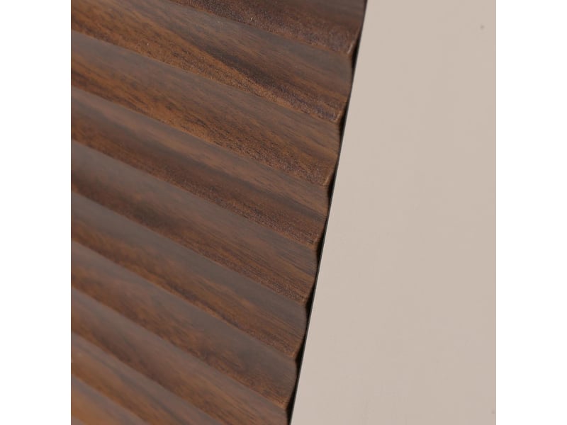  Table de chevet hwc-q83, commode, table d'appoint, armoire, compartiment de rangement à structure 3d, mdf mélaminé, 50 x 45 x 42 cm - aspect noyer  - Conforama E