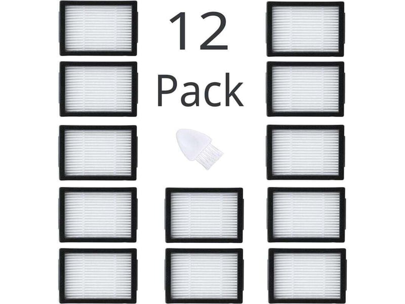 12-pack remplacement filtres avec irobot roomba i &amp; e i1 i3 i4 i6 i7 i8 e5 e6 + j7 (non pour j7+) pièces de rechange pour aspirateur  - Conforama C