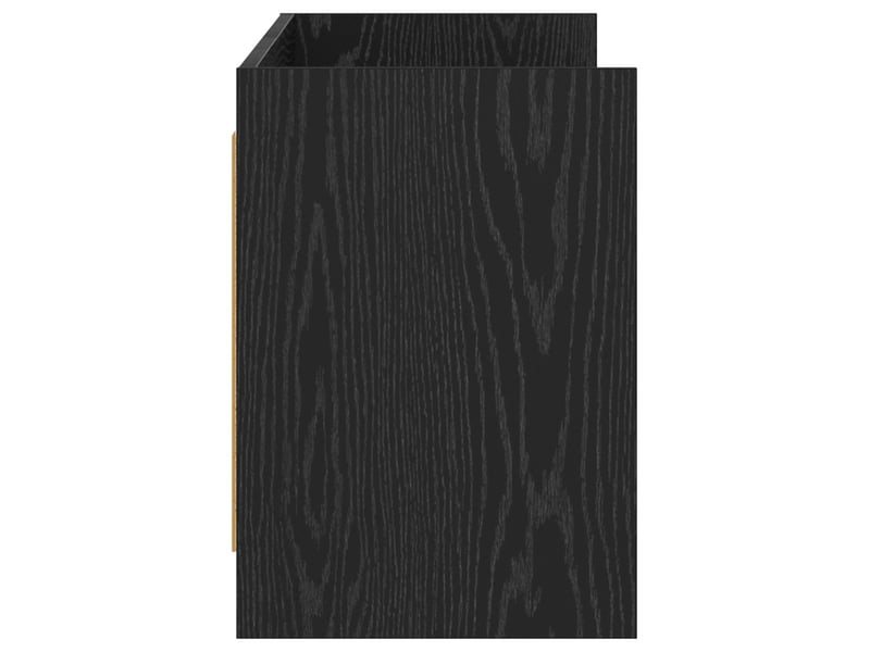  Meuble tv - banc tv - meuble de rangement 135 x 33 x 47 cm chêne noir bois d'ingénierie  - Conforama E