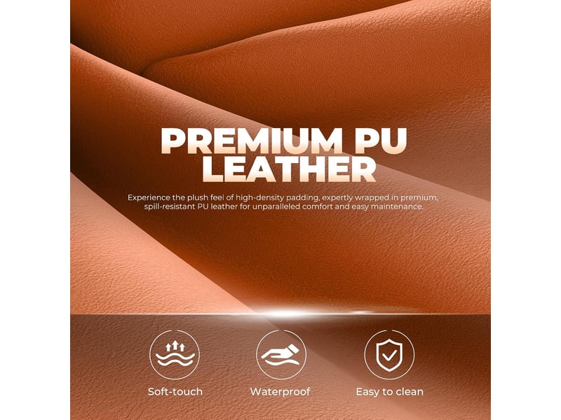  Gtplayer chaise de jeu inclinable à 160° avec repose-pieds 180kg - similicuir orange GT829-LTHOR - Conforama E