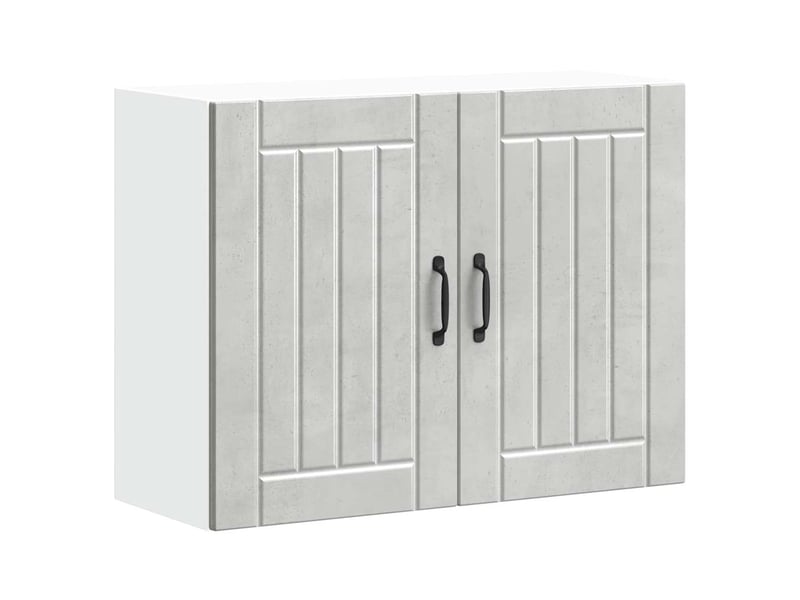  Meuble de rangement, armoire murale de cuisine lucca gris béton bois ingénierie shl1922  - Conforama B