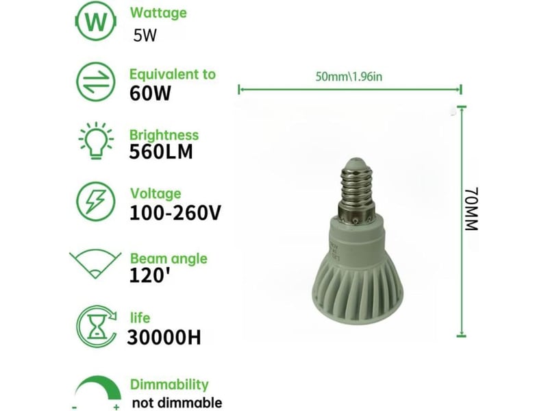  Ampoule led e14 lot de 6 5w 560 lm 6000k blanc froid 120 ampoule directionnelle 238073_AACAT23763_6_DROPFR - Conforama B