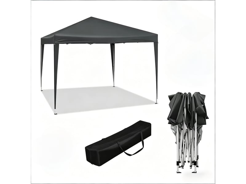 Gazebo pliable portable, tente pop-up extérieure, pavillon de fête avec sac transport - Conforama A
