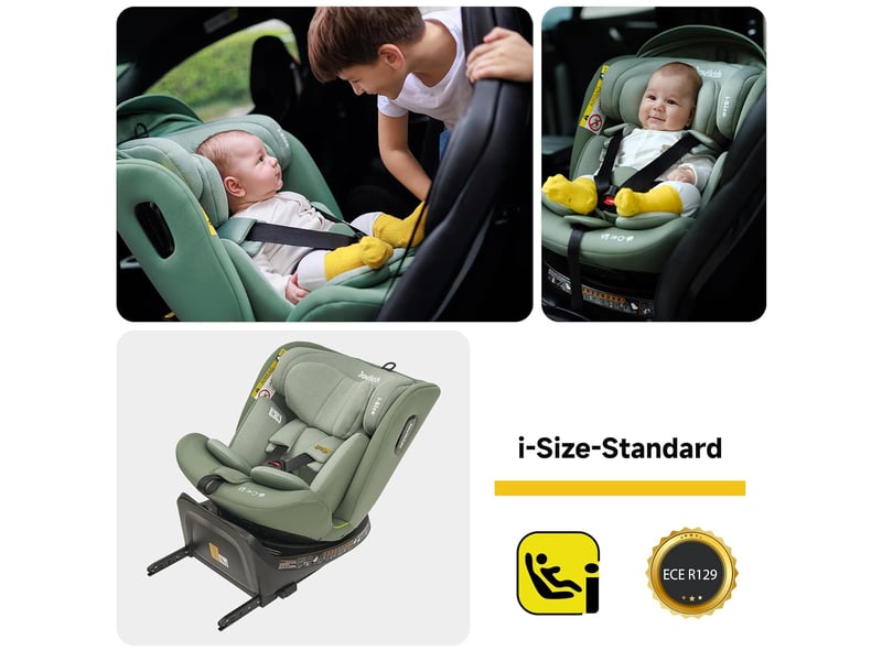  Siège auto bébé jovikids i-size r129 isofix, pivotant 360°, 40-150 cm, inclinable  - Conforama B